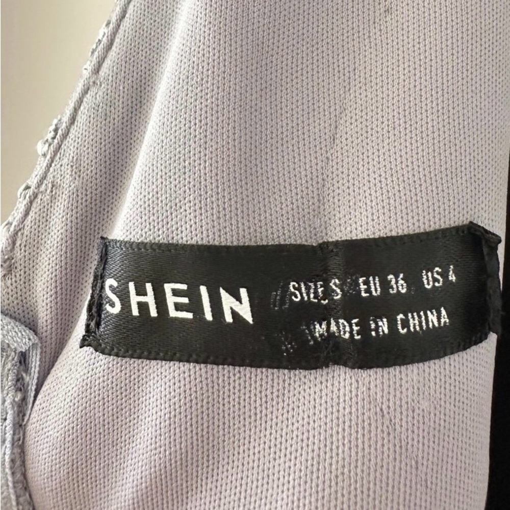 SHEIN Silver High Low Dress NEW. - Picture 4 of 5